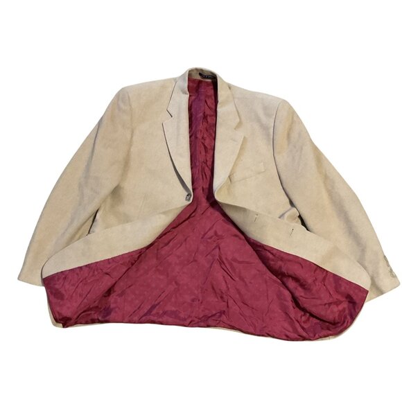 VTG CAMEL HAIR BLEND SPORT COAT SZ 41S TAN RALPH LAUREN LINED STRUCTURED MENS - Picture 3 of 7